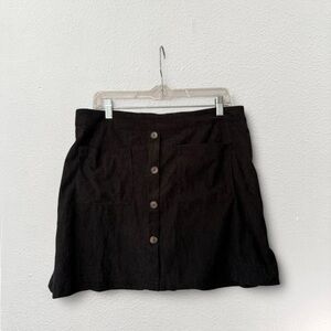 Curve Black Corduroy Women's Skirt